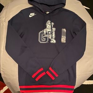 Mens Nike ‘Bulldog Varsity’ Navy Blue Hoodie, Small